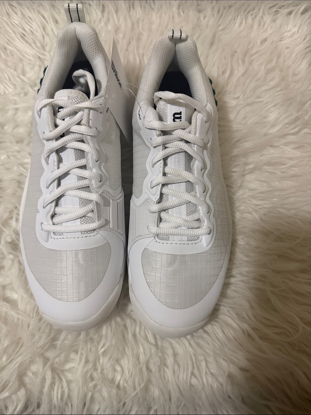 Wilson White Lightweight Sports Sneakers- RUSH PRO 4.5 GRASS